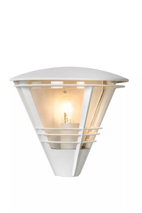 Sieninis lauko šviestuvas Lucide Livia 11812/01/31, 60W, E27, IP44, balta sp., 17.5 cm x 25 cm