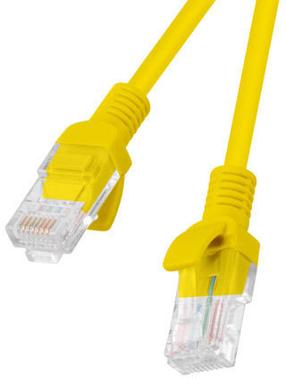 Vads Lanberg Patchcord RJ45 Cat.5e UTP RJ-45, RJ-45, 0.5 m, dzeltena krās.