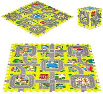 Kilimėlis kūdikiams - dėlionė I-Play, 90.5 cm x 90.5 cm, 9 vnt, žalia sp./įvairių spalvų