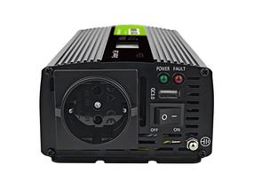 Įtampos keitiklis Green Cell INVGC12P500LCD, universalus, juoda sp., 12 V, 0 - 0.5 kW