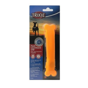 Мигалка на ошейник Trixie Flash light band USB, желтый цв.
