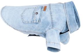 Футболка для собаки Amiplay Denim Miniature Schnauzer, голубой цв., 40 cm