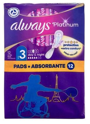 Higiēniskās paketes Always Platinum Day & Night, Ultra, 12 gab.