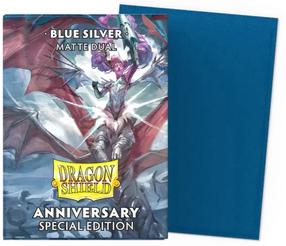 Spēļu karšu futrālis Dragon Shield Standard Matte Dual Sleeves Special Edition, zila krās.