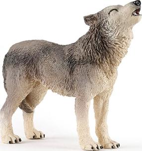 Фигурка-игрушка Papo Howling Wolf 401171, 8.6 см, серый цв.