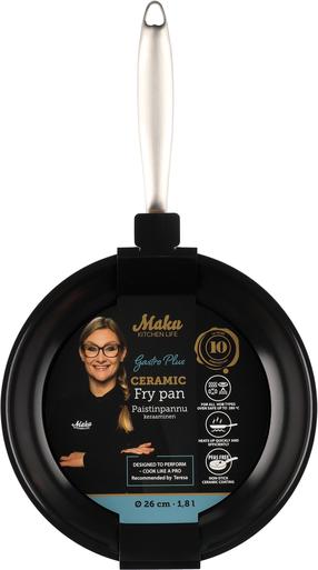 Keptuvė Maku Gastro Plus 651769, Ø 26 cm, aliuminis/nerūdijantysis plienas, sidabro sp.