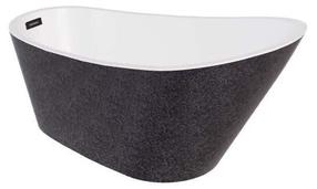 Ванна, свободно устанавливаемая Besco Melody Glam Graphite, 150 см x 80 см x 72 см, овальная, графитовый цв.