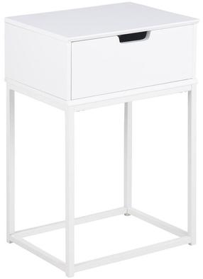 Naktinis staliukas Home4you Mitra AC86244, balta sp., 61.5 cm x 30 cm x 40 cm