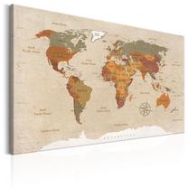 Reprodukcija Artgeist World Map: Beige Chic N5874PWD, 60 cm x 40 cm