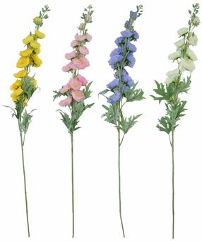 Dirbtinė gėlė Home4you Flowerly Alcea Double, (spalva/dizainas parenkami atsitiktine tvarka), 90 cm