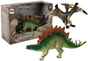 Figūriņu komplekts, dinozaurs Lean Toys Jurassic Dinosaur World Stegosaurus & Pteranodon, 2 gab., daudzkrāsaina