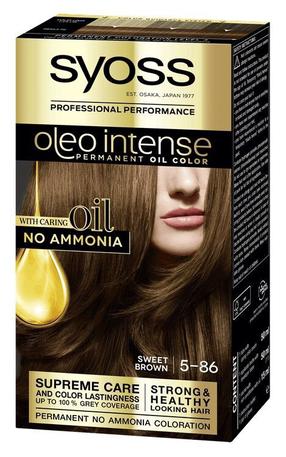 Plaukų dažai Syoss Oleo Intense, 5.86 sweet brown sp., 5.86 Sweet Brown, 115 ml