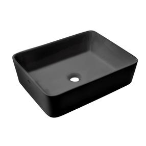 Vannas istabas izlietne Invena Nyks CE-11-005-C, keramika, 47.5 cm x 37 cm x 13 cm, melna krās.