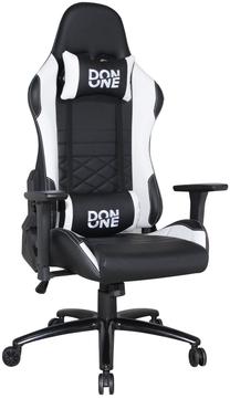 Spēļu krēsls Don One GC300, 46 x 53 x 128.5 - 136.5 cm, balta krās./melna krās.