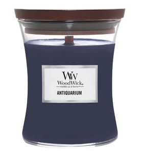 Žvakė, aromatinė WoodWick Antiquarium, 80 h, 275 g, mėlyna sp.