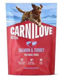 Sausā suņu barība Carnilove Active Adult, tītara gaļa/lasis, 1.5 kg