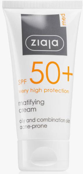 Päevituse hoolduskreem tooted näole Ziaja Matifying SPF50+, 50 ml