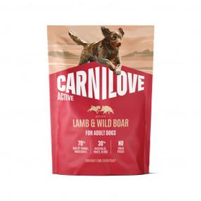 Kuiv koeratoit Carnilove, lambaliha/metssealiha