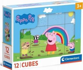 Конструктор Clementoni Peppa Pig, многоцветный, 12 шт.
