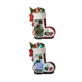 Dekorācija "Ziemassvētku zeķe" ar LED apgaismojumu, 37.3 cm, 16.3 cm, (krāsa/dizains tiek izvēlēts nejauši)