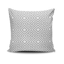 Dekoratyvinės pagalvėlės užvalkalas Mioli Decor NKLF-125, balta sp./pilka sp., 43 cm x 43 cm