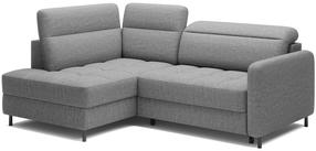 Kampinė sofa - lova Barea, pilka sp., kairinė, 208 x 160 cm x 100 cm