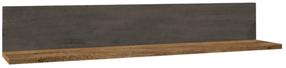 Sieninė lentyna Gala Meble Montana P1, ąžuolo sp./pilka sp., 20 cm x 19 cm x 130 cm