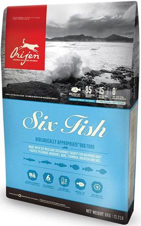 Sausas kačių maistas Orijen Six Fish, žuvis, 6 kg