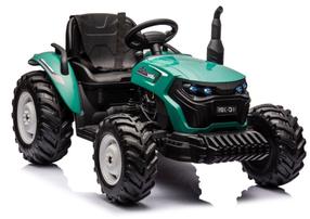 Bērnu elektriskais traktors Lean Cars HC-306 24V, tumši zaļa krās.