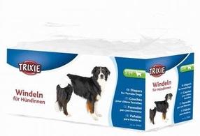 Sauskelnės šunims Trixie for Female Dogs 23632, S/M, 12 vnt. balta sp.