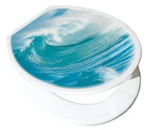 Unitazo sėdynė su dangčiu Karo-Plast Wave 16203, mėlyna sp./balta sp., 46 cm x 37 cm