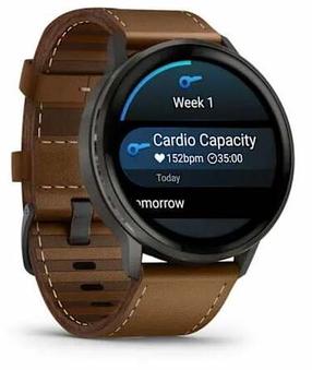 Išmanusis laikrodis Garmin Venu 4 45mm 010-03014-03, ruda sp./juoda sp.