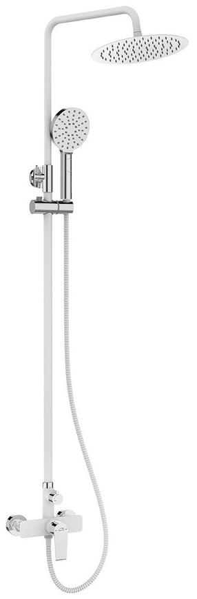 Душевая система со смесителем Laveo Largo, белый цв./хромовый цв.