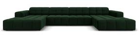 Sofa Micadoni Home Jennifer Velvet, tamsiai žalia sp., 364 x 166 cm x 70 cm