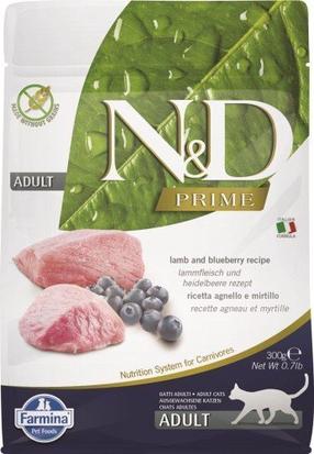 Sausā kaķu barība Farmina N&D Prime Lamb & Blueberry, jēra gaļa, 0.3 kg