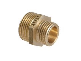 Tarpmovė TDM Brass 112S, 1/2 colio - išorinis sriegis / 3/4 colio - išorinis sriegis, 3/4" x 1/2"