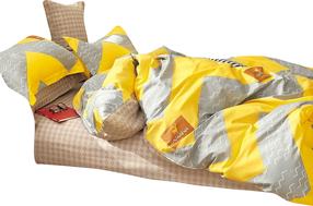 Voodipesukomplekt PBC-999, kollane v., 70 x 80 cm, 160 x 200 cm