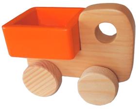 Stumjamās rotaļlietas Wood&Joy Mini Truck, 6.5 cm, oranža krās.