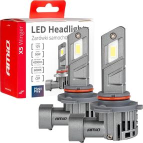 Automobilio lemputė AMiO X5 Winger Canbus 03948, led, balta sp./pilka sp., 12 V