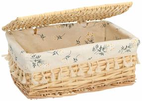 Krepšelis Home4you Willi Emma 88828, medvilnė/gluosnis, 36 cm x 27 cm, rusva sp.