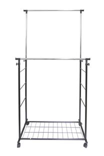 Drabužių kabykla Domoletti DR-9-1446, 102 - 175 cm, sidabro sp./juoda sp.