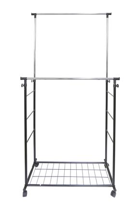 Drabužių kabykla Domoletti DR-9-1446, 102 - 175 cm, sidabro sp./juoda sp.