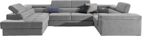 Kampinė sofa Thiago Paros 05, pilka sp., dešininė, 350 x 202 cm x 90 cm