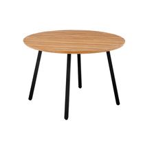 Stalas Domoletti Henri, juoda sp./medžio sp., 120 cm x 120 cm x 75 cm
