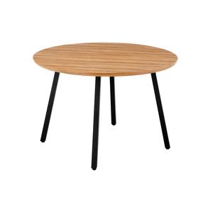 Stalas Domoletti Henri, juoda sp./medžio sp., 120 cm x 120 cm x 75 cm