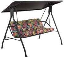 Lauko sūpynės Patio Marbella Black Edition, juoda sp./įvairių spalvų, 202 cm x 126 cm x 155 cm