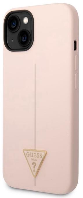 Telefono dėklas Guess Silicone Triangle GUHCP14MSLTGP, rožinė sp., Apple