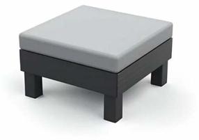 Lauko pufas Keter Elements, pilka sp./šviesiai pilka sp., 65 cm x 65 cm x 38 cm
