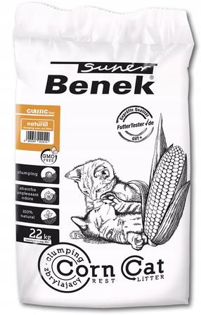 Kasside allapanu Super Benek Classic Corn, orgaaniline (tõmbub kokku), 35 l