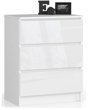 Komoda Akord K60, balta sp., 77 cm x 60 cm x 40 cm